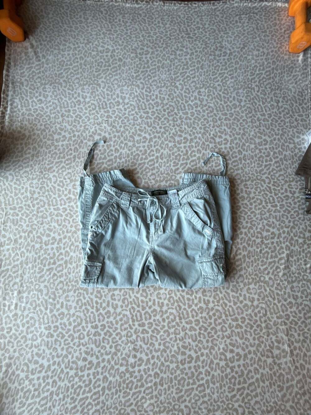 Eddie Bauer Green Cotton Drawstring Cargo Pants
